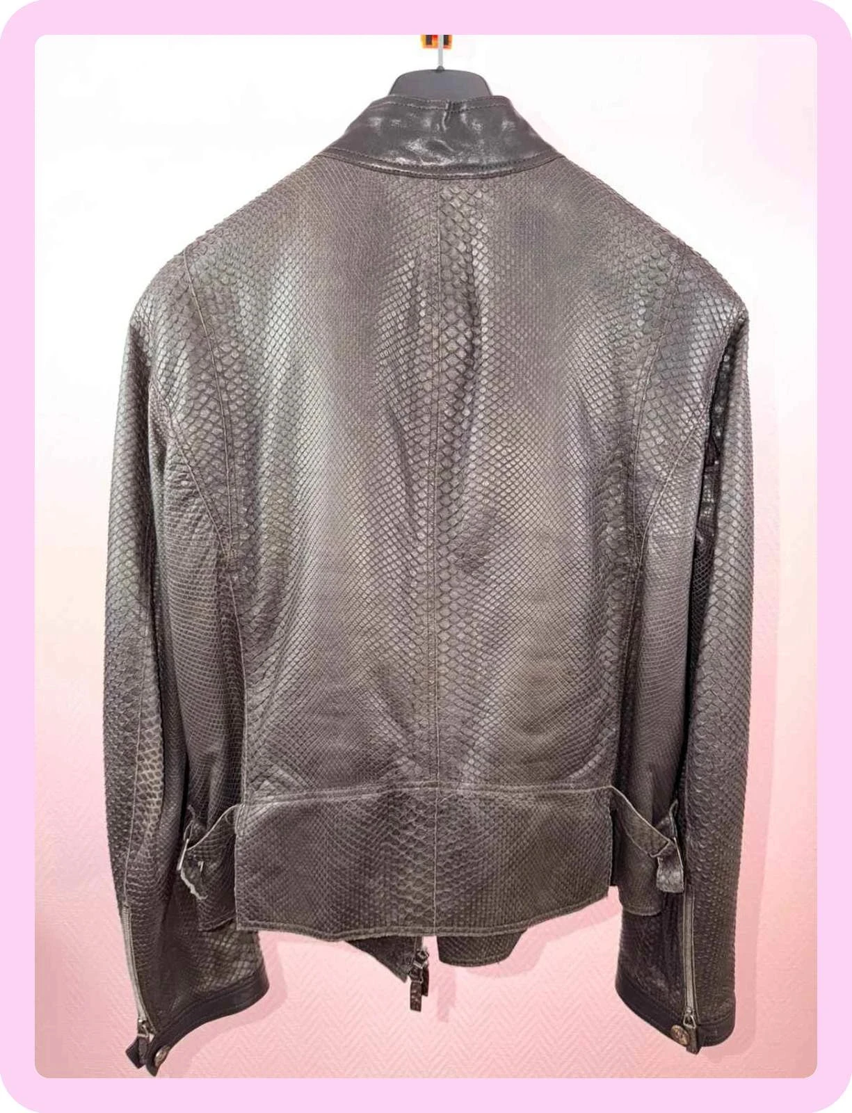 Casaco de couro modelo raro original Giorgio Armani tamanho xl – photo 8